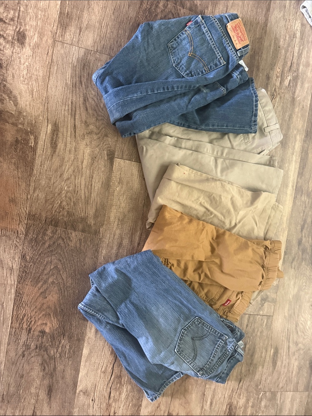 Levi's Blue and Tan Denim & Cotton Pants Bundle
